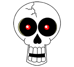 250x226 Cartoon Drawing Of A Skull I Think This Would Be A Fun Applique