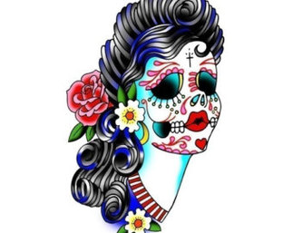 323x257 Free Sugar Skull Clipart