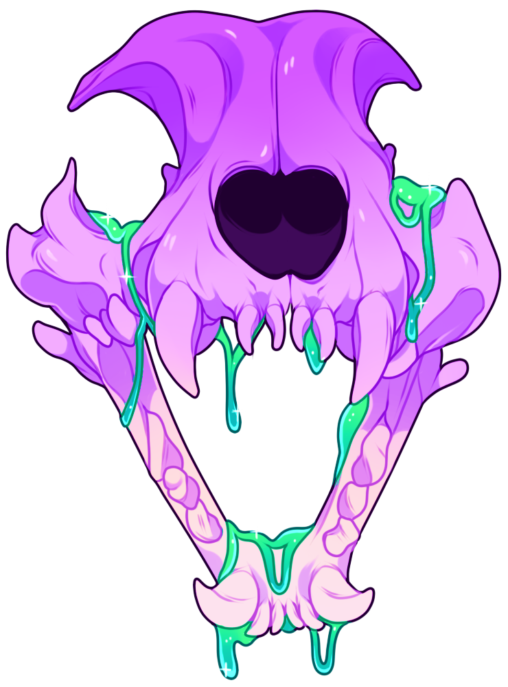 740x1000 Gooey Cat Skull