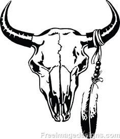 236x273 Cattle Skull Decal