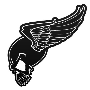 Skull With Wings Clipart