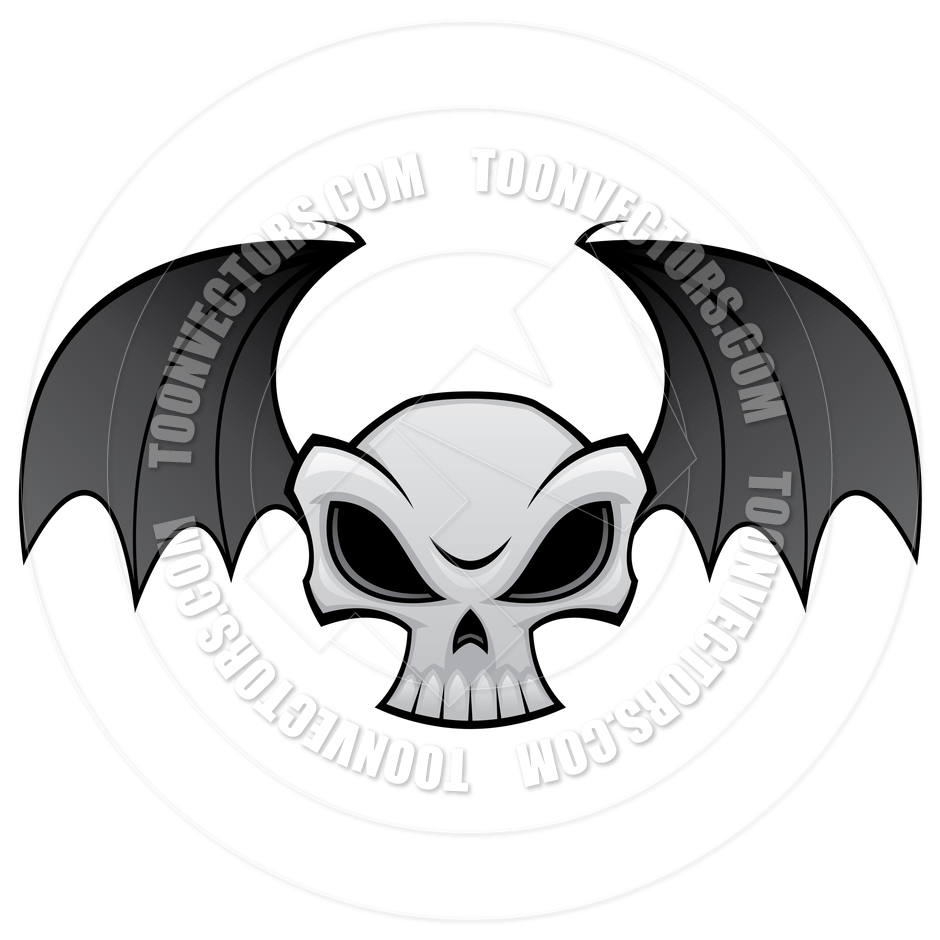 940x940 Batwing Skull By Fizzgig Toon Vectors Eps