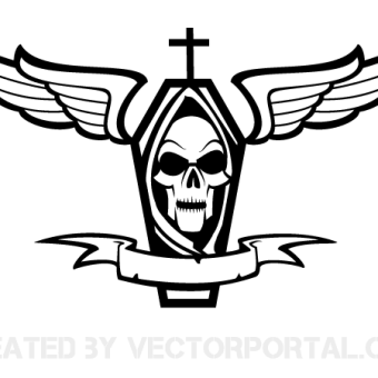 Skull With Wings Clipart | Free download on ClipArtMag