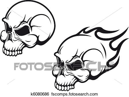 450x337 Clip Art Of Skulls Tattoo K6080686