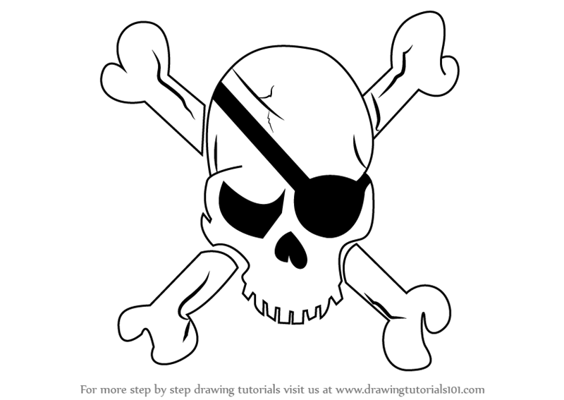 800x567 Learn How To Draw A Pirate Skull (Skulls) Step By Step Drawing