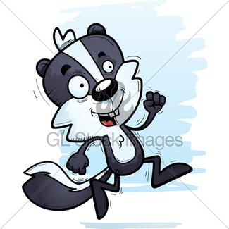 325x325 Cartoon Female Skunk Running Gl Stock Images