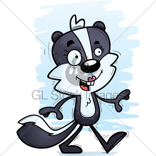 500x500 Cartoon Female Skunk Walking Gl Stock Images
