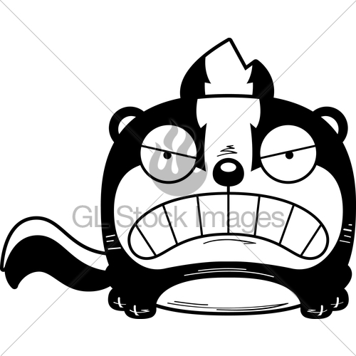 500x500 Cartoon Skunk Angry Gl Stock Images