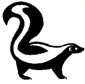 300x296 Cartoon Skunk Clipart