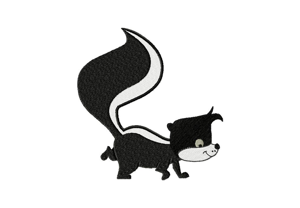 1038x721 Cartoon Skunk Machine Embroidery Design Daily Embroidery