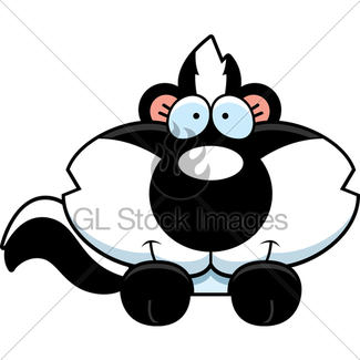 325x325 Cartoon Skunk Peeking Gl Stock Images