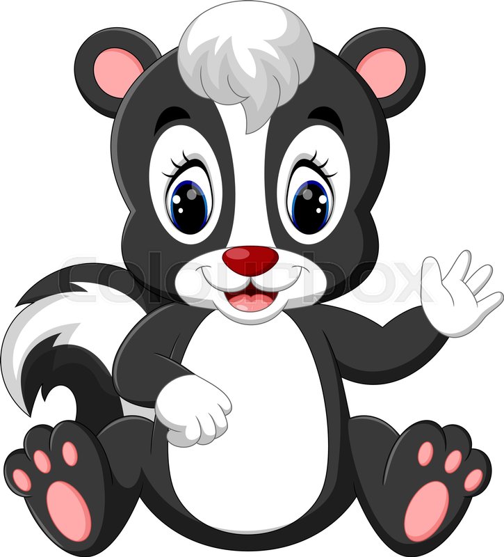 725x800 Illustration Of Baby Skunk Cartoon Stock Vector Colourbox