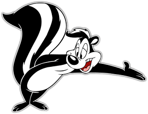300x232 Pepe Le Pew French Skunk Kids Cartoon Car Bumper Window Sticker