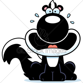 325x325 Scared Cartoon Skunk Gl Stock Images