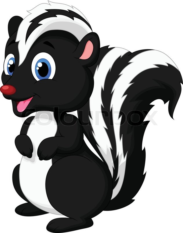 631x800 Vector Illustration Of Cute Skunk Cartoon Stock Vector Colourbox