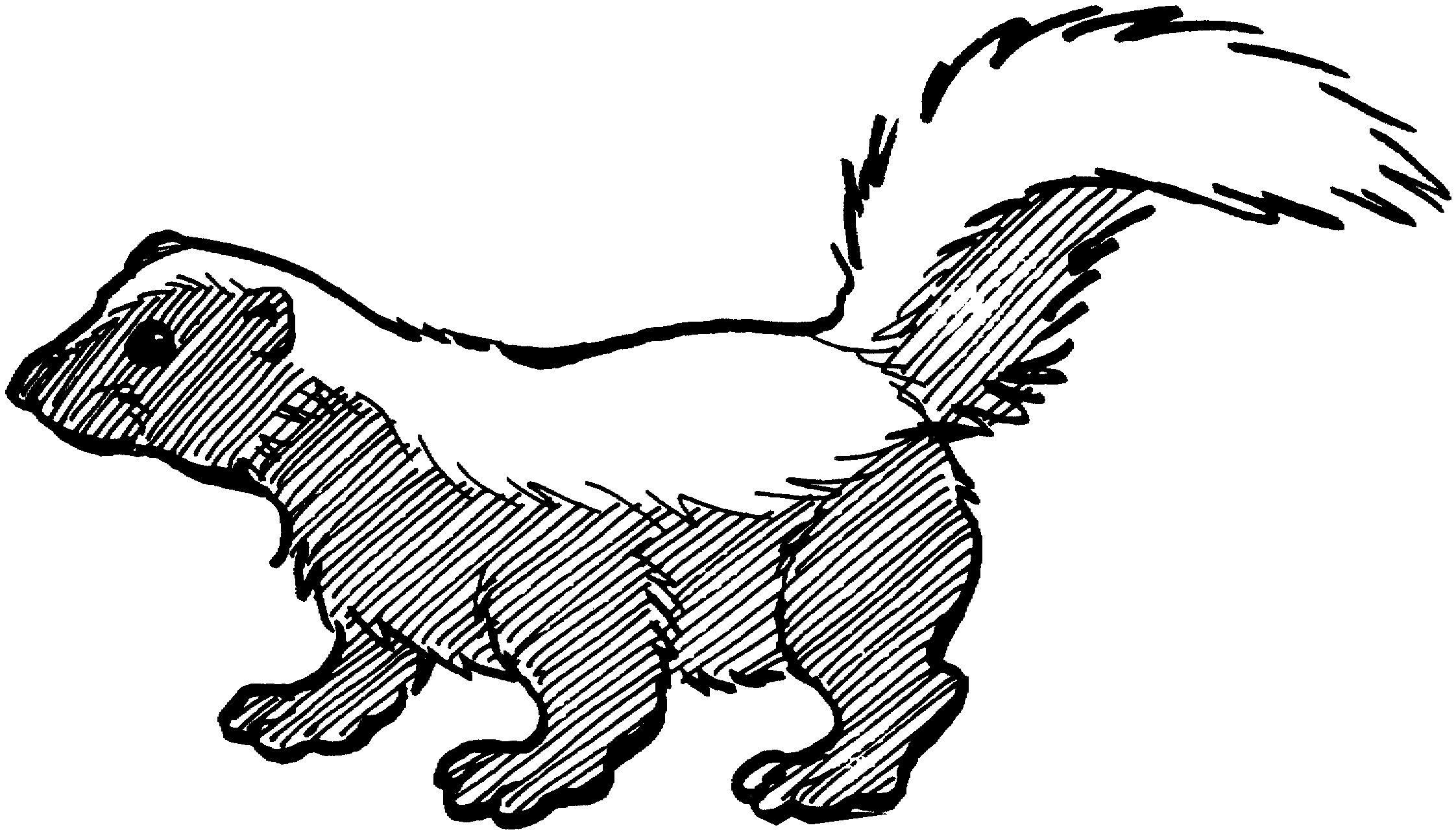 2244x1286 Skunk 4 Clip Art Image