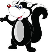 158x170 Skunk Clip Art
