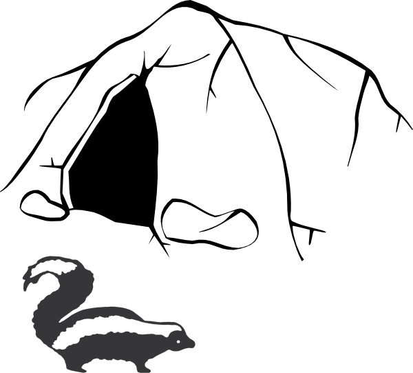 600x541 Skunk Clip Art