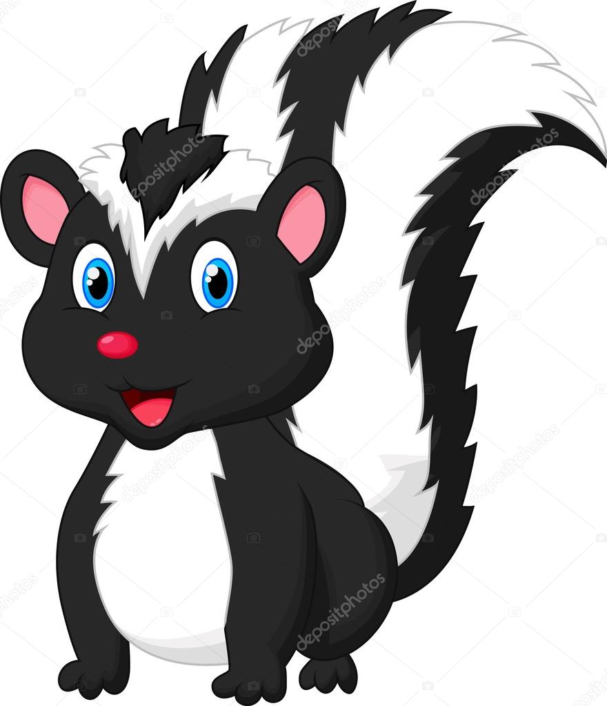880x1023 Cute Skunk Cartoon Stock Vector Tigatelu