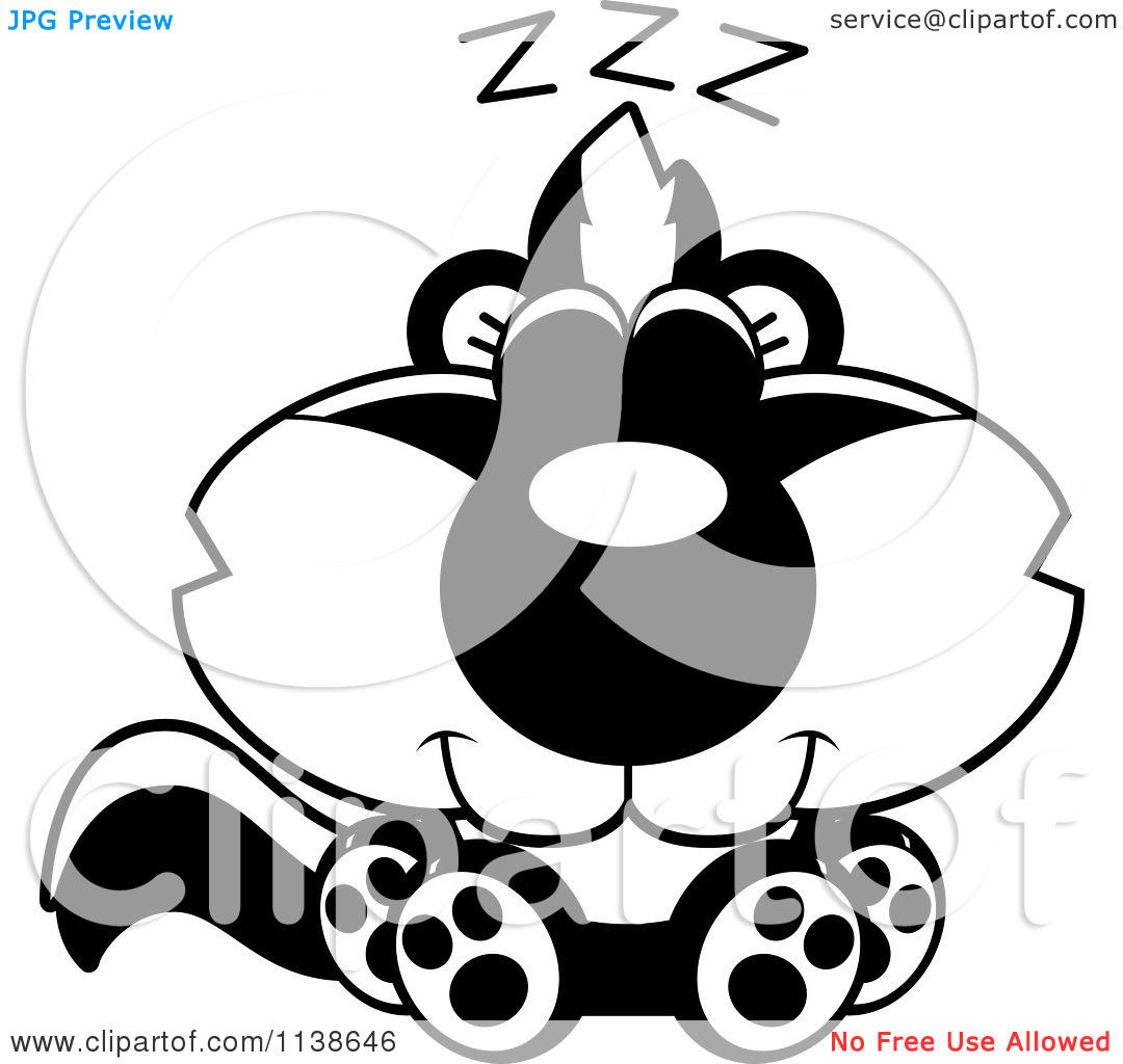 1080x1024 Cartoon Skunk Draw Clipart