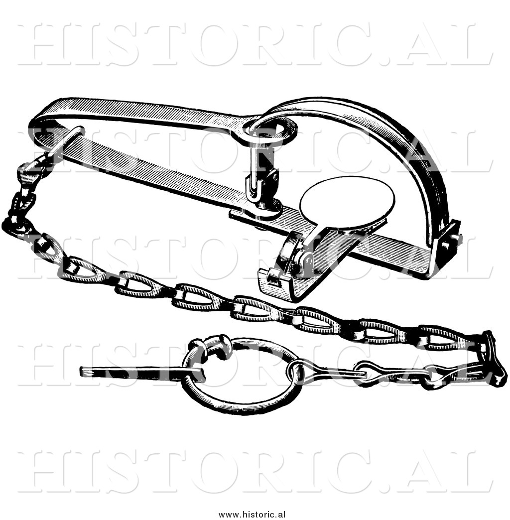 1024x1044 Clipart Of A Steel Trap For Woodchuck And Skunks
