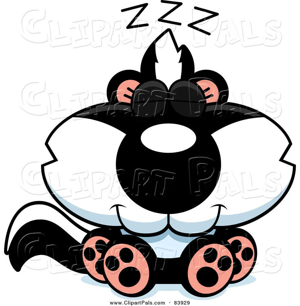1024x1044 Pal Clipart Of A Sleeping Baby Skunk By Cory Thoman