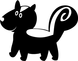 300x234 Skunk Clip Art