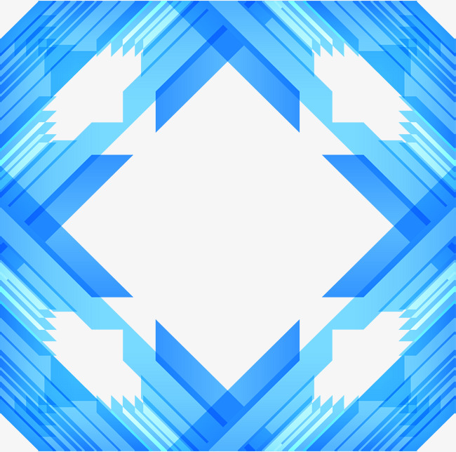 650x644 Sky Blue Geometric Technology Border, Vector Png, Abstract Border