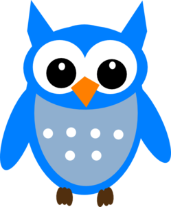 249x300 Sky Blue Hoot Owl Clip Art