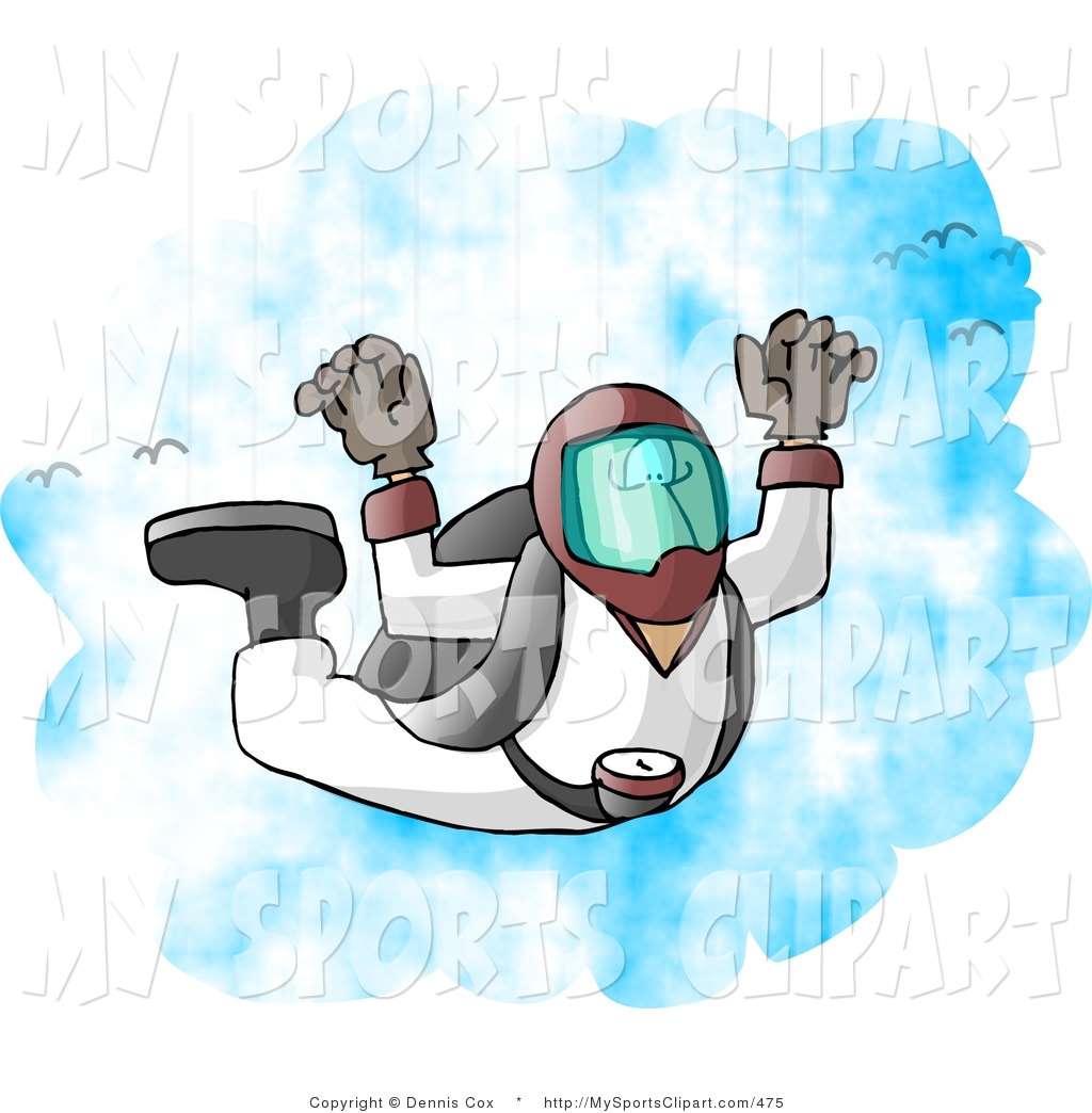1024x1044 Sports Clip Art Of A Skydiver Falling From The Sky By Djart