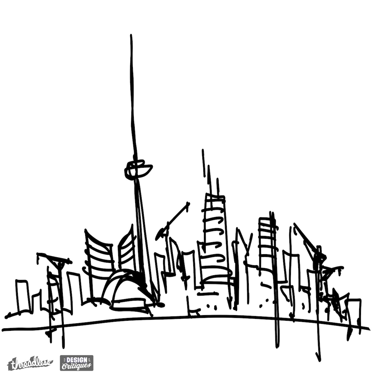 1200x1200 Drawn Skyline Graffiti Skyline