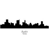 170x170 Clip Art Of Austin Texas City Skyline Silhouette Black Background