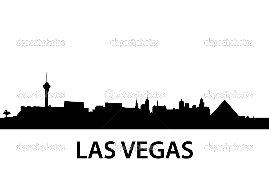 1024x724 Las Vegas Skyline Silhouette Clip Art