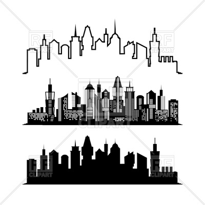 400x400 Set Of Skyscraper Sketches Royalty Free Vector Clip Art Image