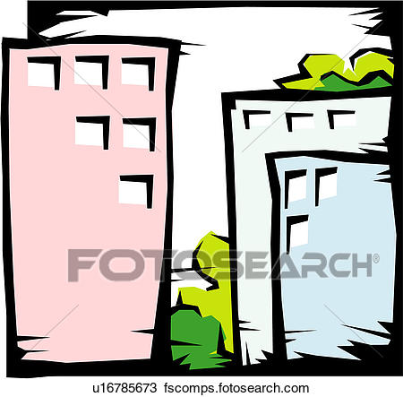 450x443 Clipart Of Modern Architecture, Structure, Office Building