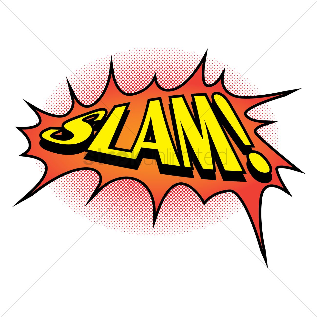 1300x1300 Comic Effect Slam Vector Image