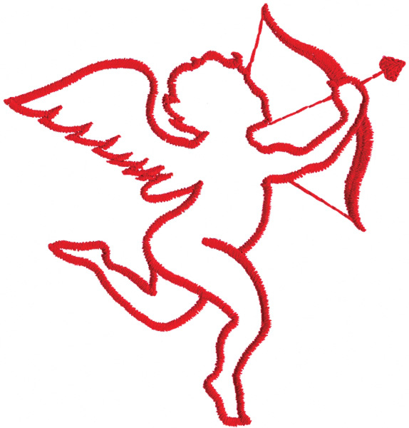 574x600 Cupid Outline Embroidery Design From Grand Slam Designs Grand