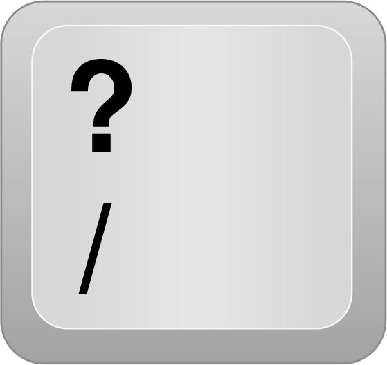 559x527 Computer Key Question Forward Slash