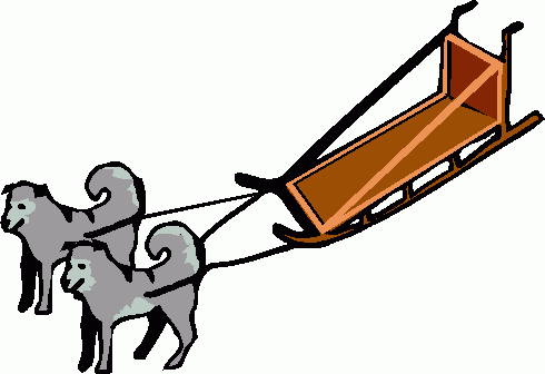 490x336 Clipart Dog Sled