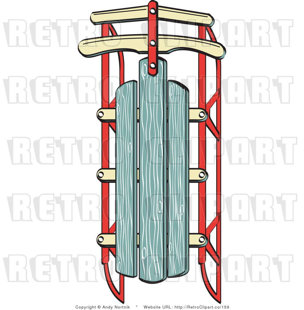 1024x1044 Royalty Free Retro Vector Clip Art Of A Sled By Andy Nortnik