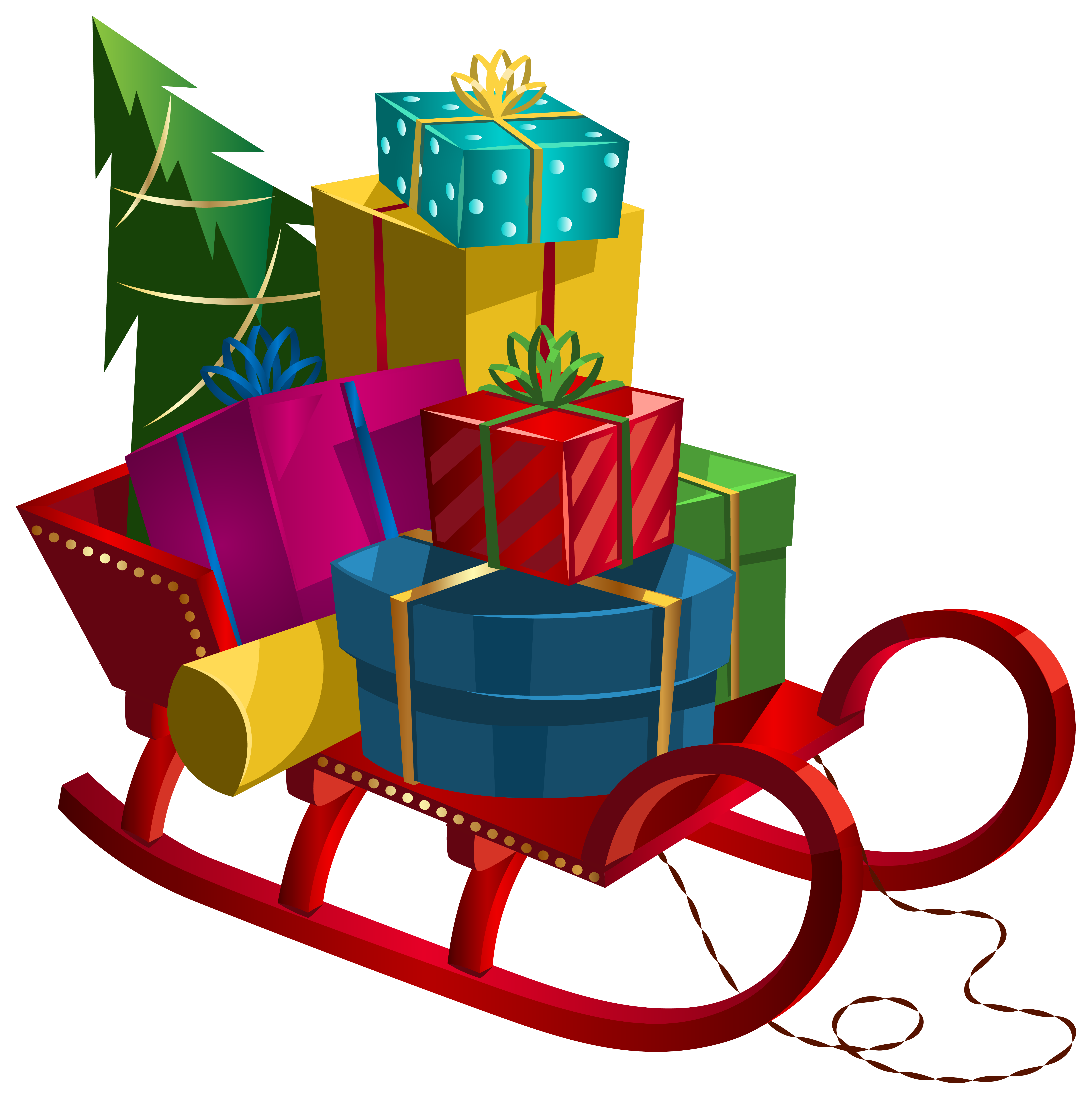 5995x6034 Sleigh Clip Art