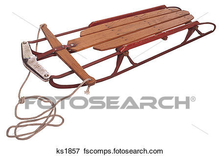 450x319 Picture Of Old Fashioned Wooden Sled Ks1857