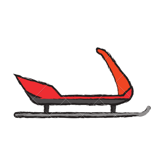 550x550 Snow Sled Icon Design