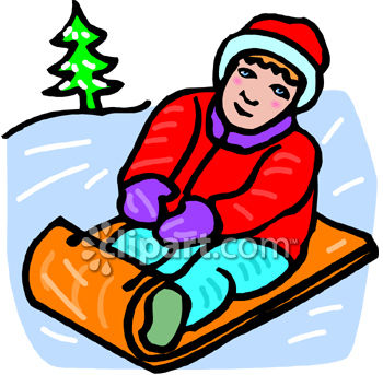 350x343 Child Sledding In Winter