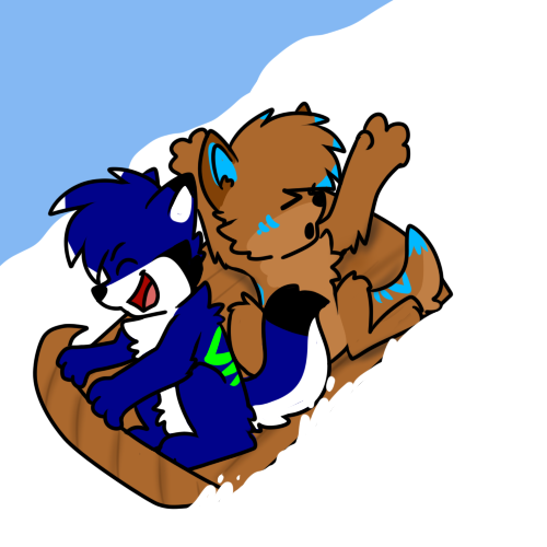 500x500 Sledding Animation By Giinga