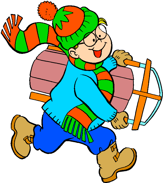 664x744 Sledding Clip Art