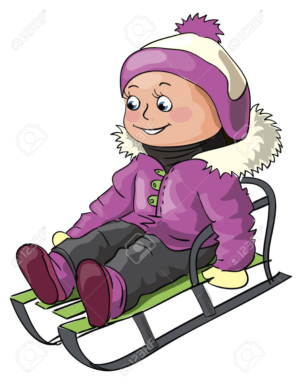 1022x1300 Sleigh Clipart Winter Sled
