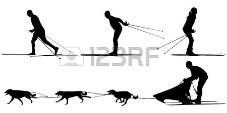 450x225 727 Dog Sled Stock Vector Illustration And Royalty Free Dog Sled