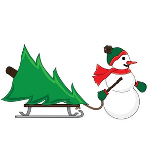 300x300 Animated Christmas Clipart people Sledding