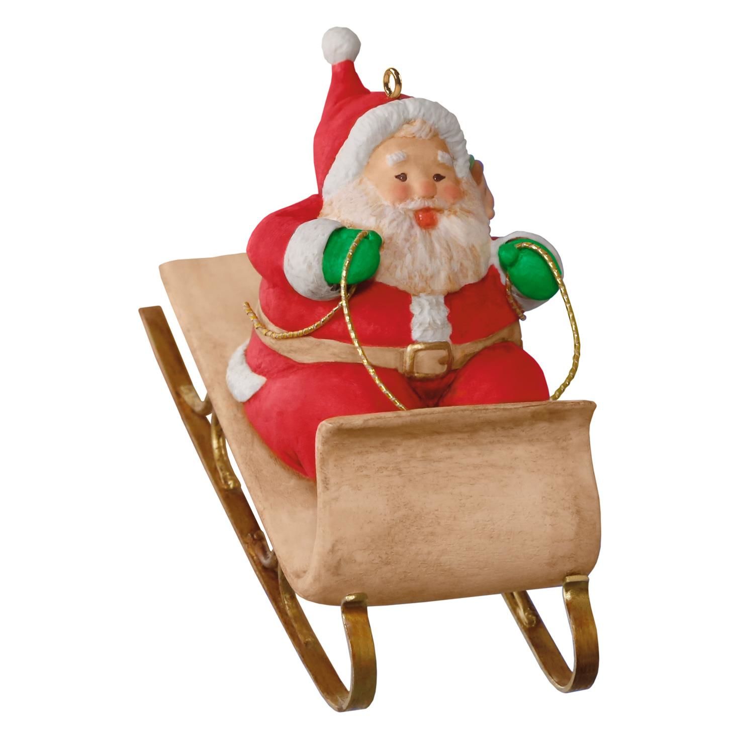 1470x1470 Mary Hamilton's Sledding Santa Ornament
